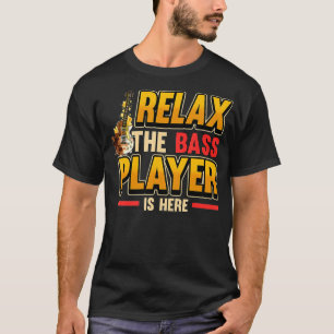 Mens Rela The Bass Player ist hier Rock Music Bass T-Shirt