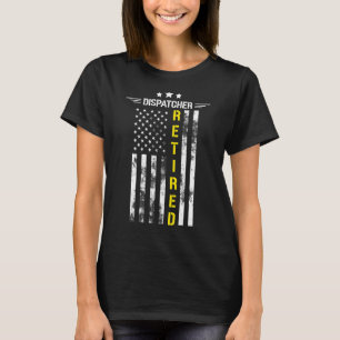 Mens Remüde Dispatcher 911 US Flag Thin Yellow Li T-Shirt