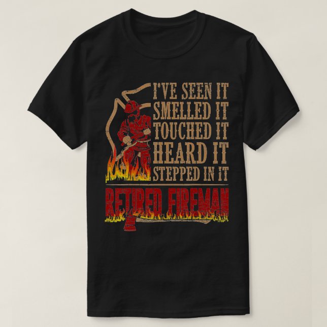 Mens Remüde Fireman Firefighter Ax Feuerspende T-Shirt (Design vorne)