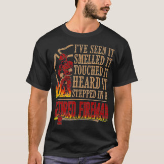 Mens Remüde Fireman Firefighter Ax Feuerspende T-Shirt
