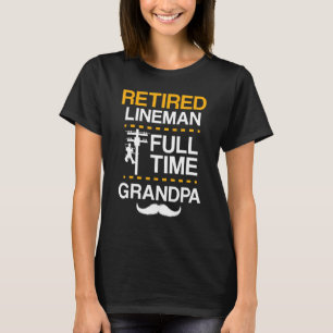 Mens Remüde Lineman Opa Lineman Rente 1 T-Shirt