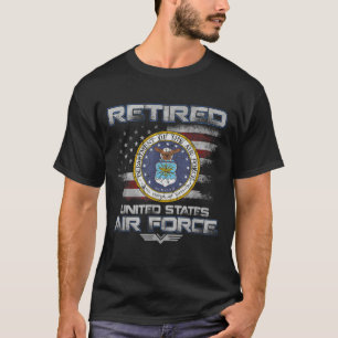 Mens Remüde US Air Force Veteran America Flag Vet T-Shirt