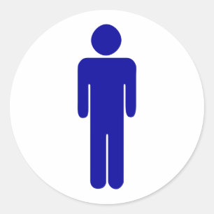 Mens Restroom or Bad Sign Runder Aufkleber