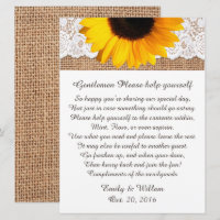 Mens Restroom Wedding Basket Sign