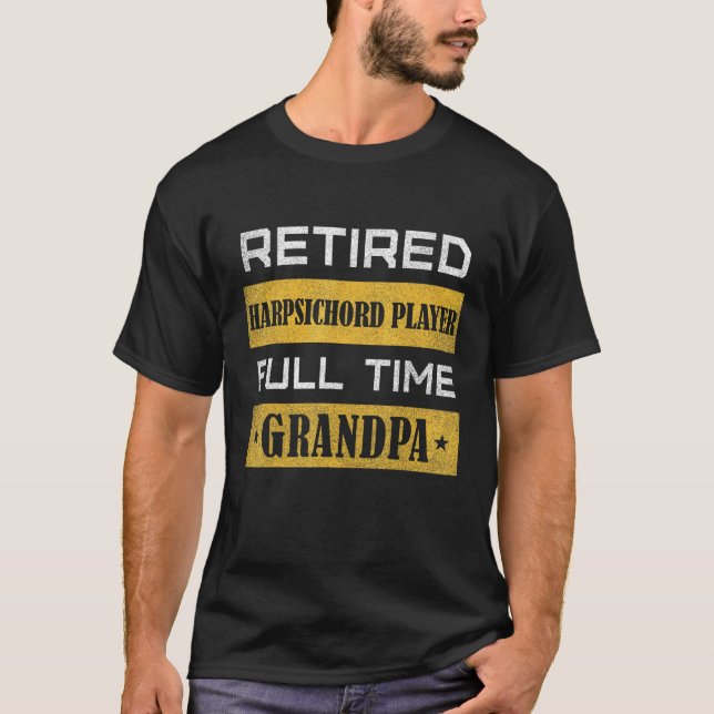 Mens Retired harmonist Full Time Grandpa Retiremen T-Shirt (Vorderseite)