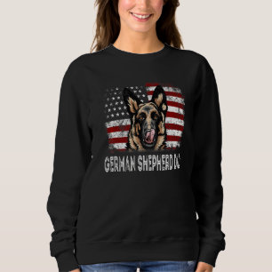 Mens Retro 4. Juli Deutscher Hirte Vintag Ame Sweatshirt