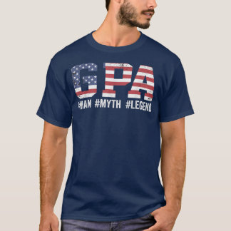 Mens Retro American Flag 4th of July G-Pa Gift for T-Shirt