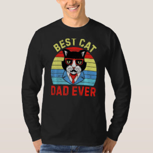Mens Retro Best Cat Vater je Katze Daddy Vaterin D T-Shirt