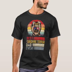 Mens Retro Best Yorkshire Terrier Vater Ever Fathe T-Shirt