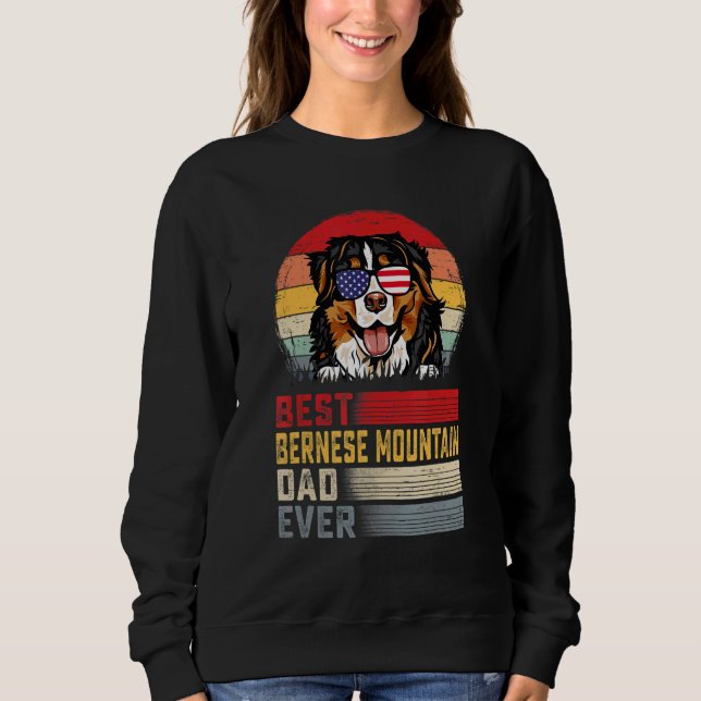 Mens Retro Bester Berner Vater je Vater Sweatshirt (Vorderseite)