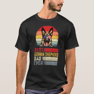 Mens Retro Bester Deutscher Schäferhund Vater Alle T-Shirt