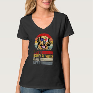 Mens Retro Bester Goldener Retriever Vater je Vate T-Shirt