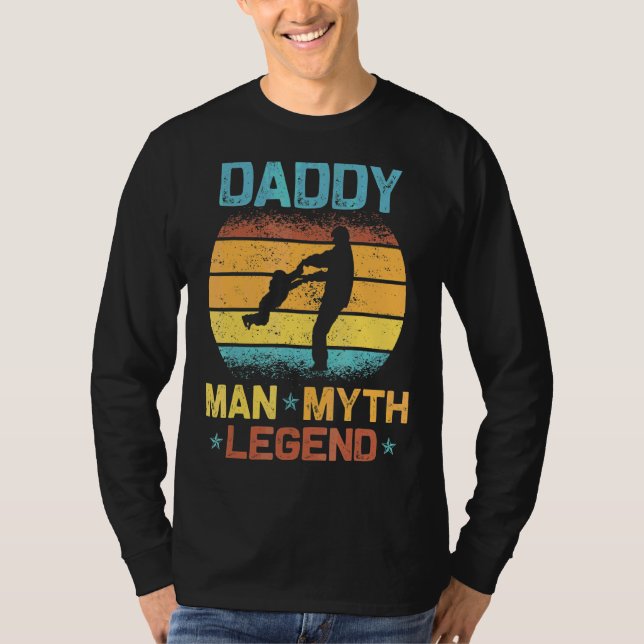 Mens Retro Daddy der Mann, der Mythos, die Legende T-Shirt (Vorderseite)