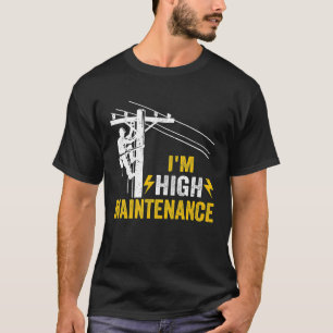 Mens Retro Electrician Lineman Journeyman Ich bin T-Shirt