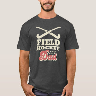 Mens Retro Field Hockey Dad  T-Shirt