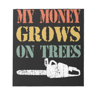 Mens Retro Funny Logger Geschenk für Männer Vintag Notizblock