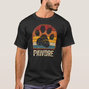 Mens Retro Hund Vater Katze Vater Pawdre Pet Papa T-Shirt