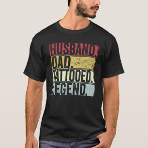 Mens Retro Husband Vater Tattoooid Legende für Vat T-Shirt