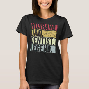 Mens Retro Husband Vater Zahnklinke Legende für Va T-Shirt