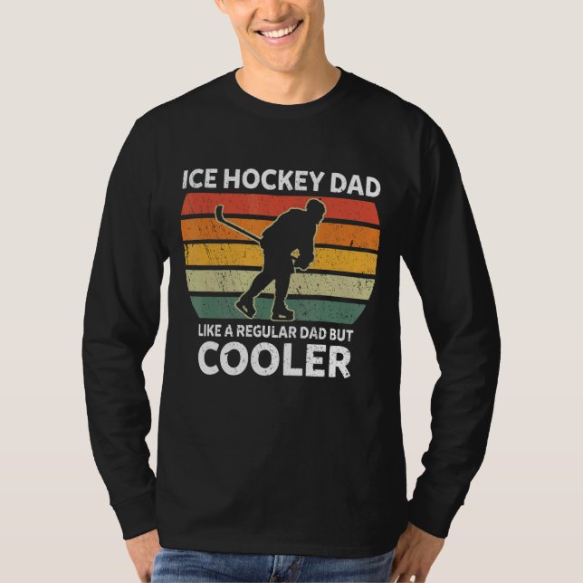 Mens Retro Ice Hockey Vater wie ein normaler Vater T-Shirt (Vorderseite)