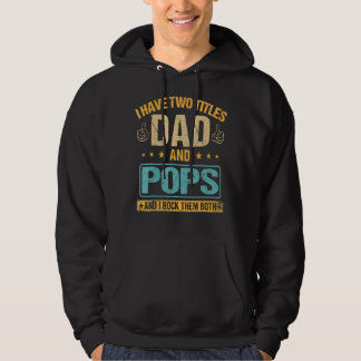 Mens Retro Ich habe zwei Titel Vater und Pop und i Hoodie