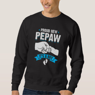 Mens Retro Men stolz neue Pepaw Es ist ein Junge G Sweatshirt