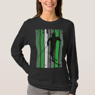 Mens Retro Mens Langlaufski Cool Ma T-Shirt