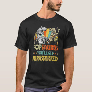 Mens Retro Popsaurus Dinosaurier Rex Vintage Vater T-Shirt