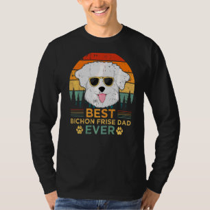Mens Retro Style Best Bichon Frise Vater Ever Vate T-Shirt