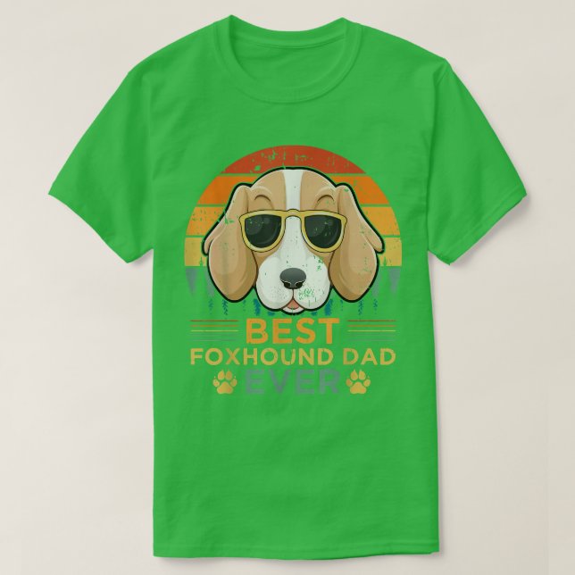 Mens Retro Style Best Fohound Vater je Vater's Da T-Shirt (Design vorne)