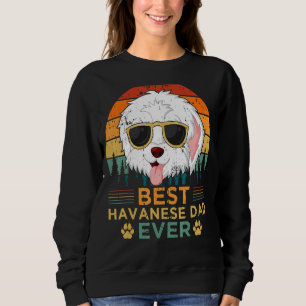Mens Retro Style Best Havanese Vater Ever Vatersch Sweatshirt