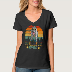 Mens Retro Style Best Irish Wolfhound Vater je Fet T-Shirt
