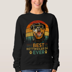 Mens Retro Style Best Rottweiler Vater Ever Vaters Sweatshirt