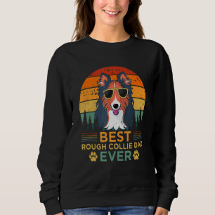 Mens Retro Style Best Rough Collie Vater je Vater Sweatshirt