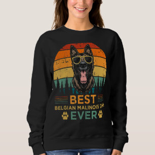 Mens Retro Style Beste belgische Malinois Vater je Sweatshirt