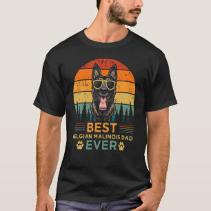 Mens Retro Style Beste belgische Malinois Vater je T-Shirt