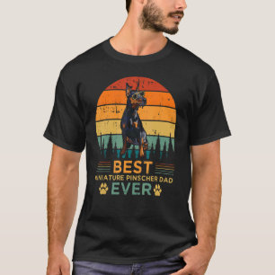 Mens Retro Style Beste Miniatur Pinscher Vater T-Shirt