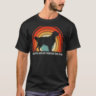 Mens Retro Style Bester Goldener Retriever Vater j T-Shirt