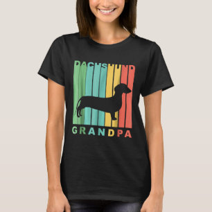 Mens Retro Style Dackel Großvater Hund Großvater T-Shirt