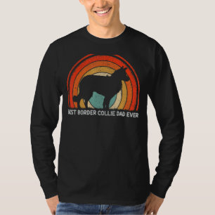 Mens Retro Style Vintag Best Border Collie Vater E T-Shirt