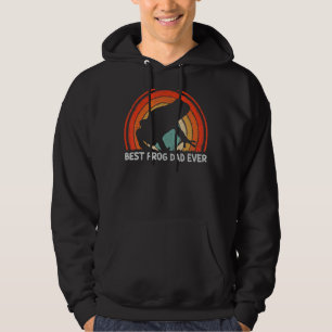 Mens Retro Style Vintag Bester Frosch Vater je Vat Hoodie