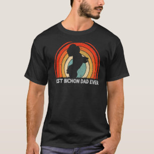 Mens Retro Style Vintag Bestes Bichon Vater Fath T-Shirt