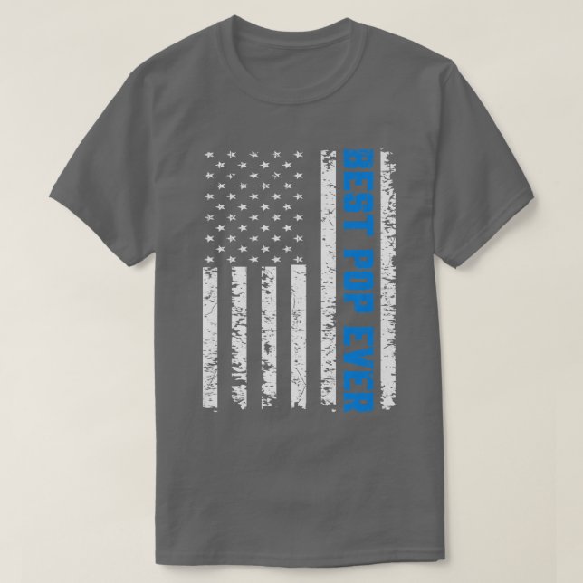 Mens Retro US Bester Pop je 4. Juli Vater D T-Shirt (Design vorne)