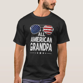 Mens Retro Vatertagsfamilie ganz amerikanisch T-Shirt