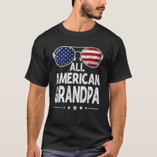 Mens Retro Vatertagsfamilie ganz amerikanisch T-Shirt