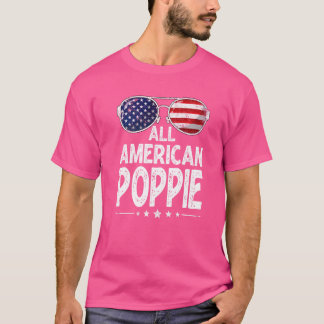 Mens Retro Vatertagsfamilie ganz amerikanisches Po T-Shirt