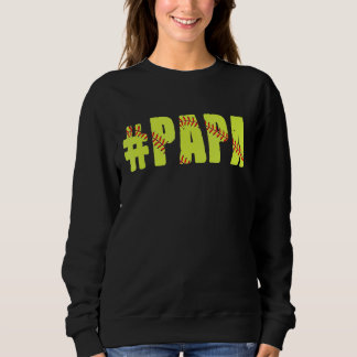 Mens Retro Vathers Day Men Softball Papa Softball Sweatshirt
