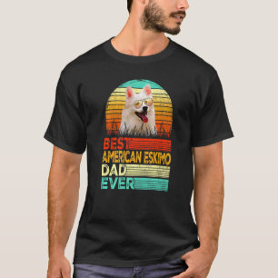 Mens Retro Vintag Best American Eskimo Vater Ever T-Shirt