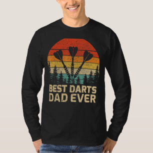 Mens Retro Vintag Best Darts Vater je Vater's Da T-Shirt