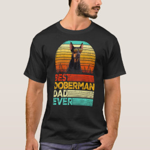 Mens Retro Vintag Best Doberman Vater Ever Fathers T-Shirt
